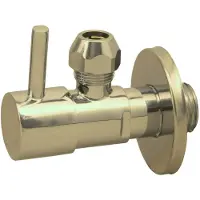 Best design Hoekstopkraan solara met rozet 1/2"x3/8"x10 mm mat goud