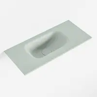 Mondiaz eden greey solid surface inleg wastafel voor toiletmeubel 50 cm. Positie wasbak links