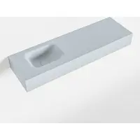 Mondiaz LEX Clay vrijhangende solid surface wastafel 100cm. Positie wasbak links
