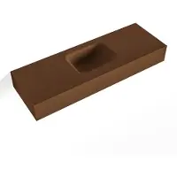 Mondiaz LEX Rust vrijhangende solid surface wastafel 90cm. Positie wasbak midden