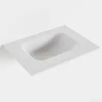 Mondiaz lex talc solid surface inleg wastafel voor toiletmeubel 40 cm. Positie wasbak midden