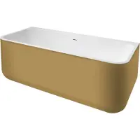 Xenz Half Vrijstaand Bad Guido 160x71x62 cm Solid Surface Goud