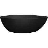 Boss & Wessing Vrijstaand ligbad bws lusa 170x86x54 cm cast marble mat zwart