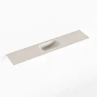 Mondiaz eden linen solid surface inleg wastafel voor toiletmeubel 110 cm. Positie wasbak midden