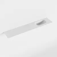 Mondiaz eden talc solid surface inleg wastafel voor toiletmeubel 110 cm. Positie wasbak rechts