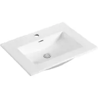 Sanilux Wastafel classic 60x47x2,5 cm keramiek wit
