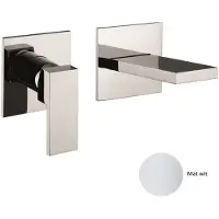 Sanimex Inbouw wastafelmengkraan giulini eenhendel 20 cm inclusief inbouwdelen mat wit