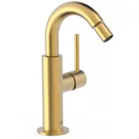 Tres Bidetmengkraan Study Exclusive Hendel Uitloop Gebogen 16,5 cm Rond Mat Goud