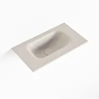 Mondiaz eden linen solid surface inleg wastafel voor toiletmeubel 40 cm. Positie wasbak midden