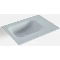 Mondiaz lex clay solid surface inleg wastafel voor toiletmeubel 40 cm. Positie wasbak links