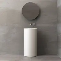 Ideavit Waskom solidroll 45x45x90 cm solid surface op voetstuk mat wit
