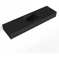Mondiaz lex urban vrijhangende solid surface wastafel 110 cm. Positie wasbak midden