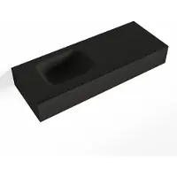 Mondiaz LEX Urban vrijhangende solid surface wastafel 80cm. Positie wasbak links