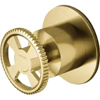 Hotbath Cobber @Work CW010HEXT afbouwdeel inbouw stopkraan warm geborsteld messing PVD