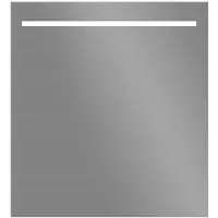 Sanilux Led spiegel aluminium met onderverlichting 80x70 cm inclusief spiegelverwarming