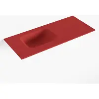 Mondiaz lex fire solid surface inleg wastafel voor toiletmeubel 70 cm. Positie wasbak links