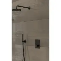 Hotbath Cobber IBS23GN inbouwdouche met 30cm hoofddouche en glijstang geborsteld nikkel