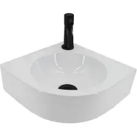 Boss & Wessing Fonteinset lotte keramiek inclusief eenhendelkraan en sifon 30x30x10 cm wit
