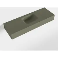 Mondiaz lex army vrijhangende solid surface wastafel 90 cm. Positie wasbak midden