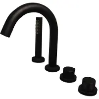 Boss & Wessing BWS Badrandkraan Cemal 4-gats Thermostatisch Afbouwset Mat Zwart
