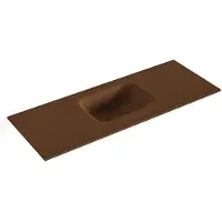 Mondiaz lex rust solid surface inleg wastafel voor toiletmeubel 80 cm. Positie wasbak midden