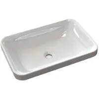 Sapho Astoria Kunstmarmeren wastafel 55x12x37cm, wit