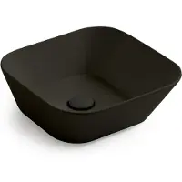 By Goof Waskom mees design opbouw wastafel vierkant 42x42 cm mat zwart