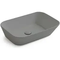 By Goof Waskom mees design opbouw wastafel rechthoek 60x42 cm mat grijs