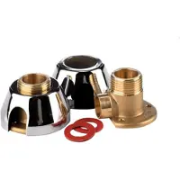 BPE Muurplaatkoppeling met rozet 3/4" x 15mm (Paar)