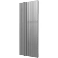 Plieger Designradiator cavallino retto dubbel 2146 watt middenaansluiting 200x75,4 cm zilver metallic