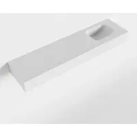 Mondiaz lex talc vrijhangende solid surface wastafel 120 cm. Positie wasbak rechts