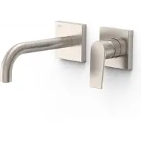 Tres Wastafelmengkraan inbouw project gebogen uitloop 18 cm rvs