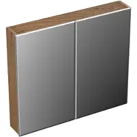Forzalaqua Spiegelkast Uni 80x12.5x68.8 Cm 2 Deuren Tweezijdig Spiegel Castle Brown