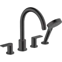 Hansgrohe Badrandmengkraan vernis shape 4-gats mat zwart