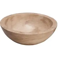 Forzalaqua Waskom roma travertin rond gezoet 40x15 cm