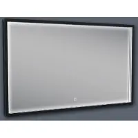 Boss & Wessing Badkamerspiegel bws miami led verlichting mat zwart 100x60 cm