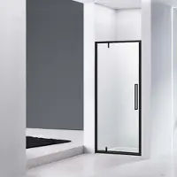 Van Rijn Nisdeur st04 helder glas 6 mm incl. Glasbehandeling omkeerbaar 6 mm 80x200 cm mat zwart