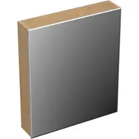 Forzalaqua Spiegelkast Uni 59.5x68.5x12.5 Cm 1 Deur Links Tweezijdig Spiegel Eiken Smoke