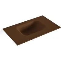 Mondiaz LEX Rust solid surface inleg wastafel voor toiletmeubel 50cm. Positie wasbak midden