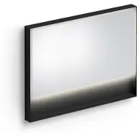Clou look at me spiegel 2700k led-verlichting ip44 omlijsting in mat zwart 110x8x80 cm