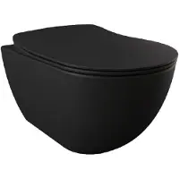 Boss & Wessing Wandcloset BWS Freedom Randloos Met Bidet Mat Zwart (Exclusief zitting)