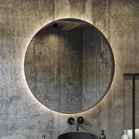 Boss & Wessing Spiegel bws star rond met led 80 cm mat zwart