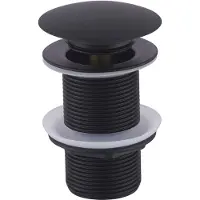 Wiesbaden UniMatch clickwaste afvoerplug verlengd 5/4" mat zwart