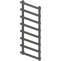 Boss & Wessing Designradiator bws tubi handdoekrek 115x50 cm zij-onderaansluiting mat antraciet