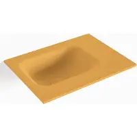 Mondiaz lex ocher solid surface inleg wastafel voor toiletmeubel 40 cm. Positie wasbak links