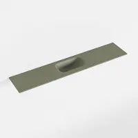 Mondiaz eden army solid surface inleg wastafel voor toiletmeubel 110 cm. Positie wasbak midden