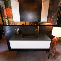 Mondiaz Badkamermeubelset erin 120 cm met 1 lade met ridge wastafel midden urban met 1 kraangat greeploos mat talc