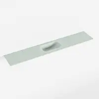 Mondiaz eden greey solid surface inleg wastafel voor toiletmeubel 120 cm. Positie wasbak midden