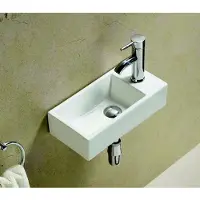Sanilux Fontein Pax 40.5x20x10.5cm Keramiek Wit (Kraangat Rechts)