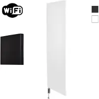 Sanicare Radiator denso met wifi 180x40 cm mat wit met thermostaat chroom linksonder